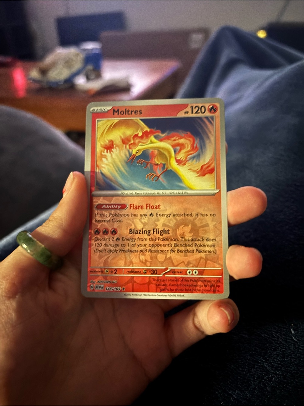 Pokemon Moltres Trading Card - Red, Yellow, Orange